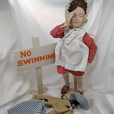 $35.27 • Buy 1986 Norman Rockwell 13  Porcelain  No Swimming  Doll Danbury Mint #50