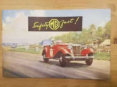 Vintage Safety MG TD Fast  Dealers Poster Brochure 17  X 22  • $29.99