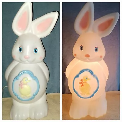 *RARE* Vintage Easter Bunny W/Baby Chick On Belly Blow Mold 22  *RARE* • $79.95