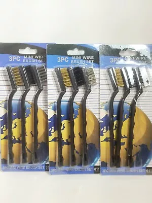 9 PCS Wire Brush Mini Micro Stainless Steel Brass  Rust Remover Clean Polishing • $9.99