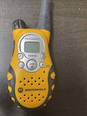 Motorola Talkabout T5950 2-Way Radio Walkie Talkie Yellow With Batteries Working • $19.99