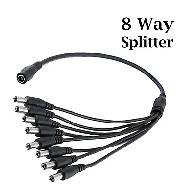£3.02 • Buy 8 Way Splitter DC Power Supply Extension Cable 12V For CCTV Camera/DVR/PSU Lead