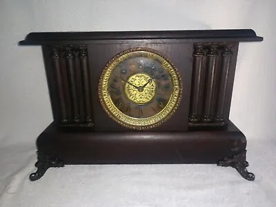 Antique WM L Gilbert Pillar Mantle Clock Works • $252.90