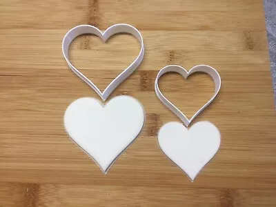 Love Heart Set Of 2 Large And Small Cookie Cutter.BiscuitPastry Fondant Cutter • £3.60