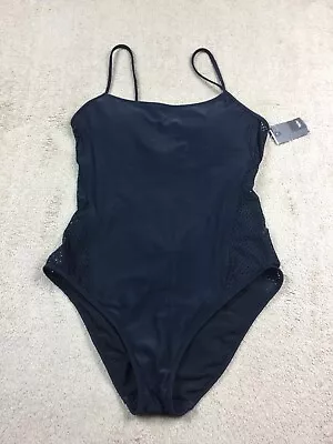 Juniors Mossimo Black Swimsuit Size S One Piece NWT Mesh • $10