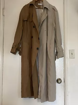 Zara Two Tone Trench Coat • $200