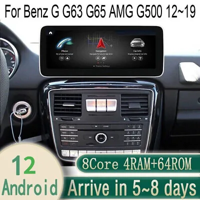 For Mercedes Benz G G63 G65 4+64G 12.3  Android12 Navigation Car GPS Stereo • $432.70