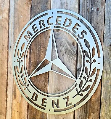 MERCEDES Metal Sign -UK Made -Garage Sign- CAR- Man Cave 50CM • £55