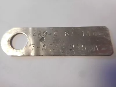 $99.99 • Buy 1967 Ford Mustang 289 4v 4 Barrel Engine Id Tag Dated Jan 1967 W/bolt