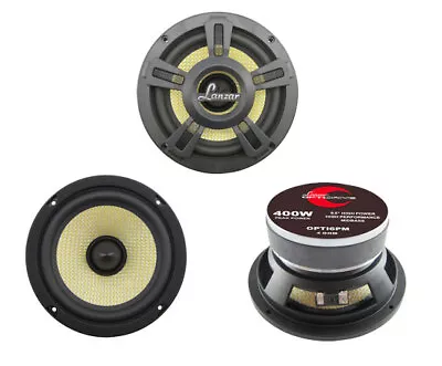 £48.90 • Buy Lanzar Opti 6.5  400w Mid Bass Drivers Car Speaker Subwoofer Sub Woofer (Single)