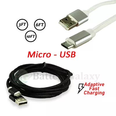 LOT Micro USB Fast Charger Data Cable Plastic/Braided Cord For Samsung Android • $3.19