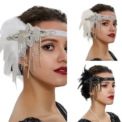 Vintage 1920s Flapper Gatsby Women Headband CosplayParty Costume Accessories • $9.65