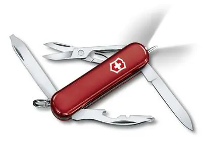 Victorinox - Midnite Manager Red 10 Function LED Swiss Knife - 0.6366 • $54.28