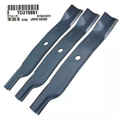 John Deere Original Equipment 3 Blades #TCU15881 • $52.58