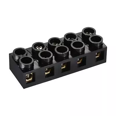 3pcs Terminal Block 500V 60A Dual Row 5 Positions Screw Electric Barrier Strip • $18.86