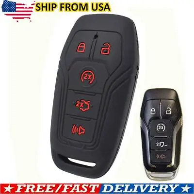 5Button Silicone Car Key Cover Case For Ford F-150 Mustang Remote Fob Protector. • $8.69