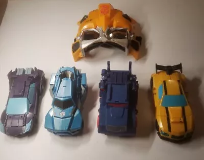$9 • Buy Four Transformer Cars And Bumblebee Mask