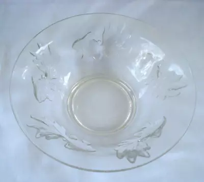 Vintage Clear Frosted Bowl Raised Goldfsh • $14.99