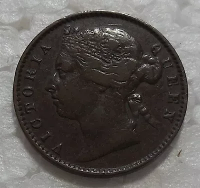 1884 Straits Settlements 1/4 Cent Copper Coin Vf • $19.99