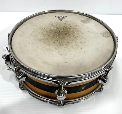 Vintage PDP Pacific Drum Percussion 14  X 6  Snare Drum Natural Chrome Lugs • $149.99