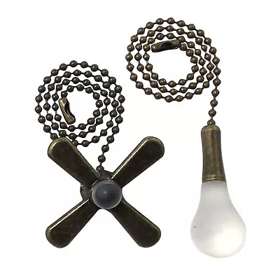 Ceiling Fan Pull Chains Light And Fan  12 Inch Chain 3 Colors New • $10.99