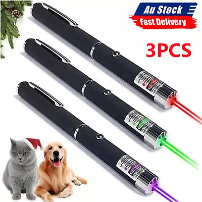 3 Packs Laser Pointer Pen Red Green Blue Light Visible Beam Lazer For Pet Office • $15.19