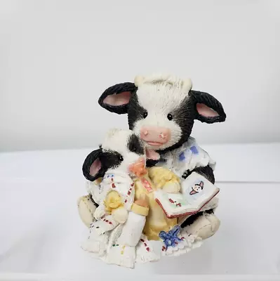 Marys Moo Moos Pasture Bedtime Cow Baby Calf Figurine Retired Enesco 1993 • $8.40