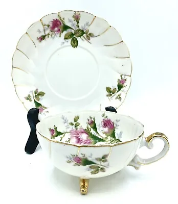 Vintage UCAGCO China Teacup & Saucer Footed Gilded Made In Japan • $16.50