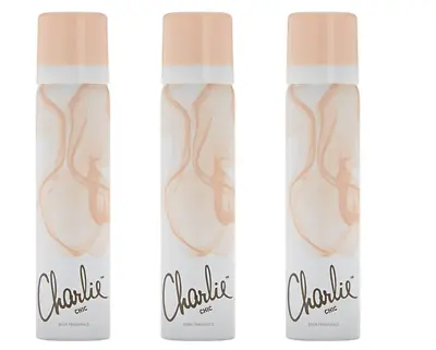 Revlon Charlie Chic Body Spray For Women 75ml X 3 • £6.78