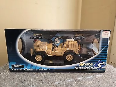 NEW Solido WWII British SAS Willys Jeep Diecast 1:18 Scale Boxed Desert Tan • $59.99