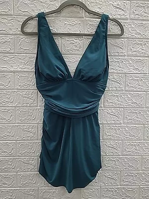 New Magicsuit Solid Celine One Piece Swimdress Palm Green Size 8 • $130