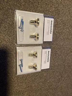 IKEA BAGGANAS KNOBS 21mm 2xPacks OF 2 - CABINETS Door Brass Colour - 003.384.12 • £12