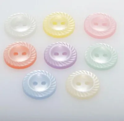 £2.10 • Buy Mill Edge Baby Buttons Various Colours And Sizes Available Knitted, Baby Clothes