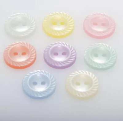 Mill Edge Baby Buttons Various Colours And Sizes Available Knitted Baby Clothes • £2.40