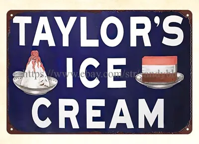 TAYLORS ICE CREAM Metal Tin Sign Decorative Wall Man Cave • $18.93