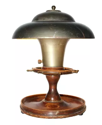 Vintage Mid Century Modern UFO Flying Saucer Punched Metal Desk Lamp Light Boat • $89.96