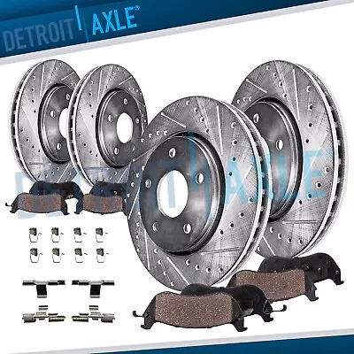 Front & Rear Drilled Rotors + Brake Pads For Dodge Ram 1500 Durango Chrysler • $242.83