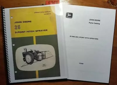 John Deere 25 3-Point Hitch Sprayer Owner Operator Manual OM-B25129 J4 + Parts  • $22.99