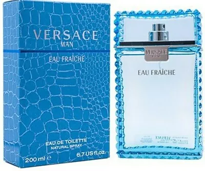 VERSACE Man Eau Fraiche For Men 6.7 Oz Ologne EDT Spray NEW IN BOX • $55.99