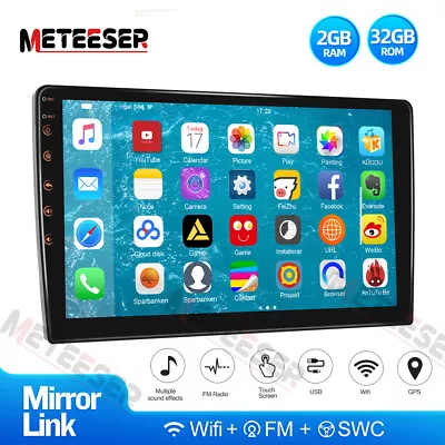$57.99 • Buy 10.1inch Android 11 Car Stereo Touch Screen 2Din Car Radio GPS Navi FM Bluetooth