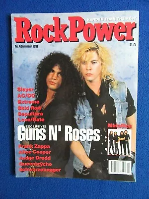 Rock Power #4 September 1991 Guns N' Roses Metallica Zappa Judge Dredd Ac/dc • $7.99