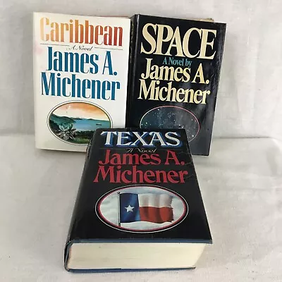 Lot 3 By James A. Michener Texas Space Caribbean Hardcover Novels • $7.99