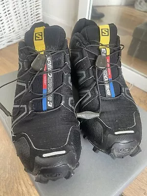 Salomons Speed Cross 3 Black Size 5 Running Jogging Trail Shoes Trainers • £25