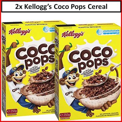 2x Kellogg's Coco Pops Cereal Kids Breakfast Easy Chocolatey Treats Snack • $18.50