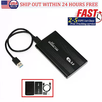 USB 3.0 2.5  SATA Hard Drive HDD Case External Enclosure Durable Aluminum Mac OS • $9.69