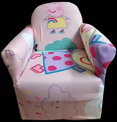 Kids Childrens Chair Armchair Baby Sofa Seat Fabric Upholstered Playroom • £32.99