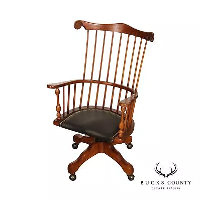 Frederick Duckloe Comb Back Windsor Office Desk Chair • $1295
