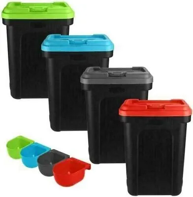 £6.49 • Buy 30l Pet Food Container Dog Cat Animal Dry Feed Seed Storage Box Bin & Scoop 15kg