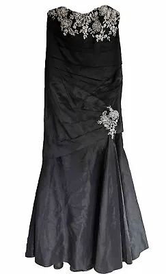 Forever Yours Embellished Mermaid Trumpet Dress Black Silver (See Description) • £24.99