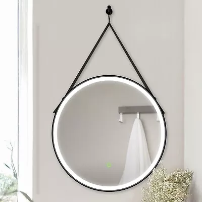 £179.99 • Buy Belt LED Illuminated Black Bathroom Mirror Hanging Demister 600 Mm 60cm M 72